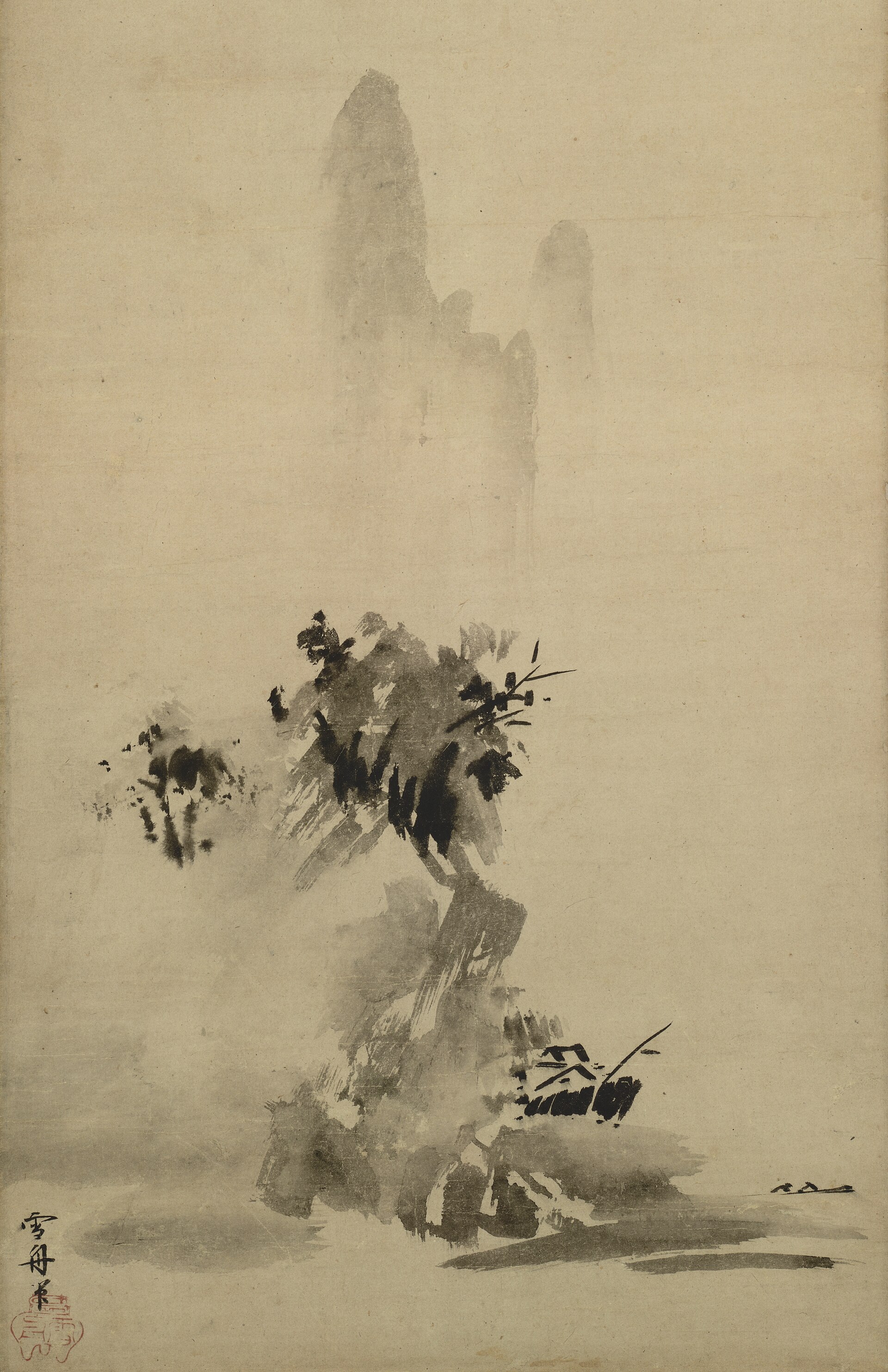 Mountain After Rain — sumi ink on washi